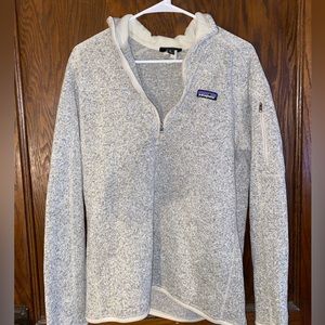 Patagonia Women’s Better Sweater Quarter Zip Fleece Heather Grey Size XL